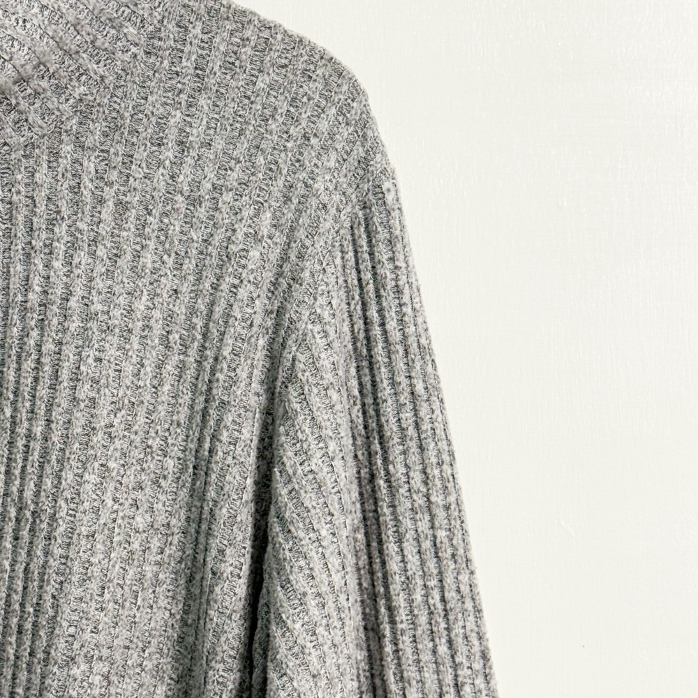 Torrid Ribbed Half Zip Sweater 5X Heather Gray Oversized Plus Pullover - Picture 4 of 15